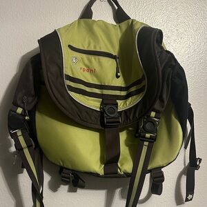 Sherpani Lime Green and Brown Backpack